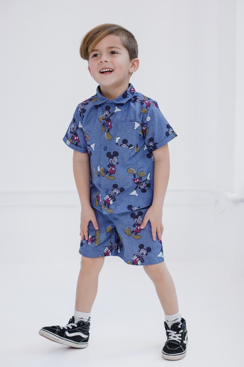 Mickey Mouse & Friends Romper Dress and Shorts Set, Alternate, color, Mickey Mouse Blue