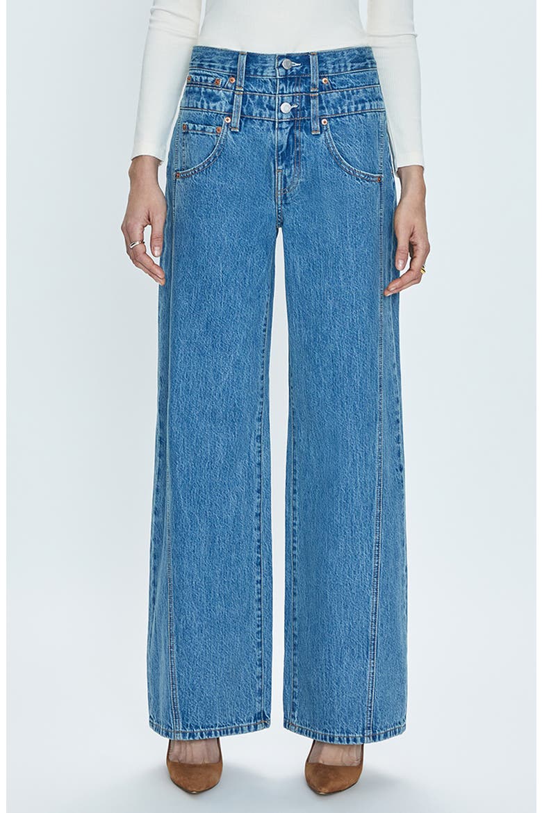 Caleb Double Waistband Wide Leg Jeans, Main, color, VENUE
