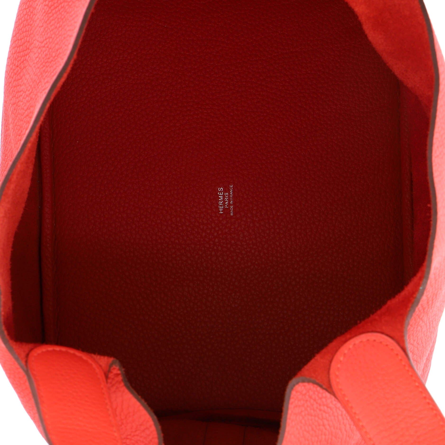 Pre-Owned Hermes Picotin Lock Bag Clemence GM, Alternate, color, Rouge Tomate