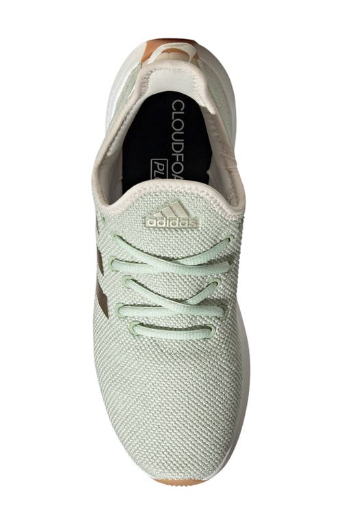 Adidas Originals Adidas Cloudfoam Pure Running Shoe In Linen Green/green Met./white