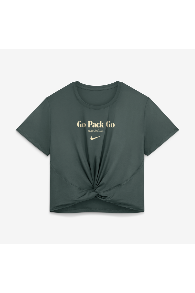 Women's Nike  Green Green Bay Packers 2026 Rivalries Collection Classic Twist Cropped T-Shirt, Alternate, color, Green