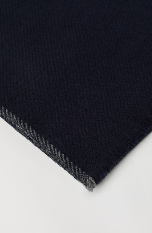 Brunello Cucinelli Cashmere Scarf In Marine Blue