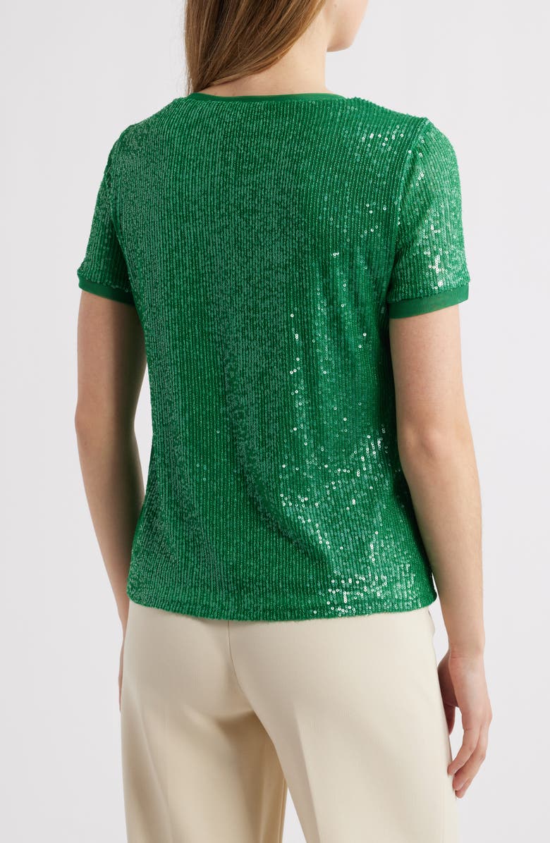 Anne Klein Sequin Mesh Top, Alternate, color, 