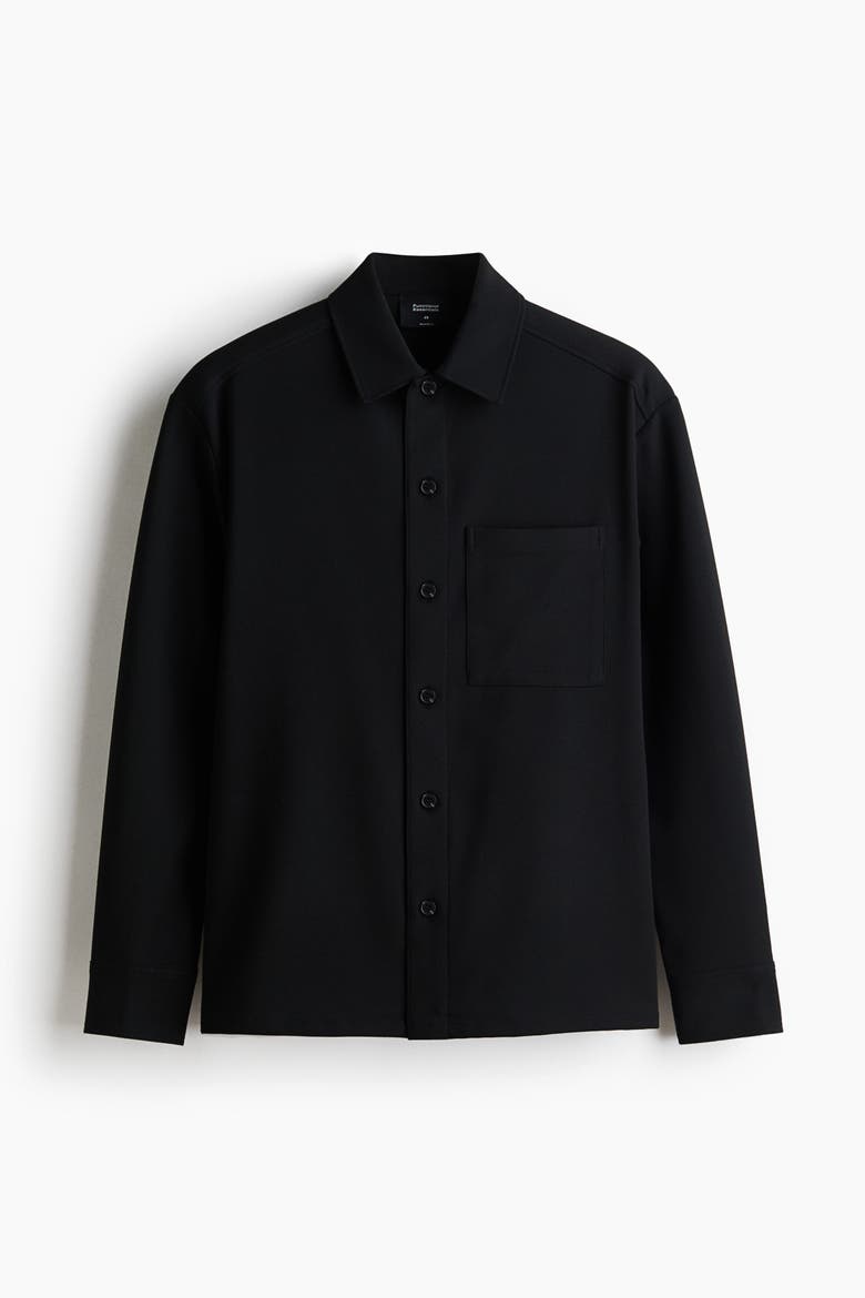 Four-Way Stretch Overshirt, Alternate, color, Black