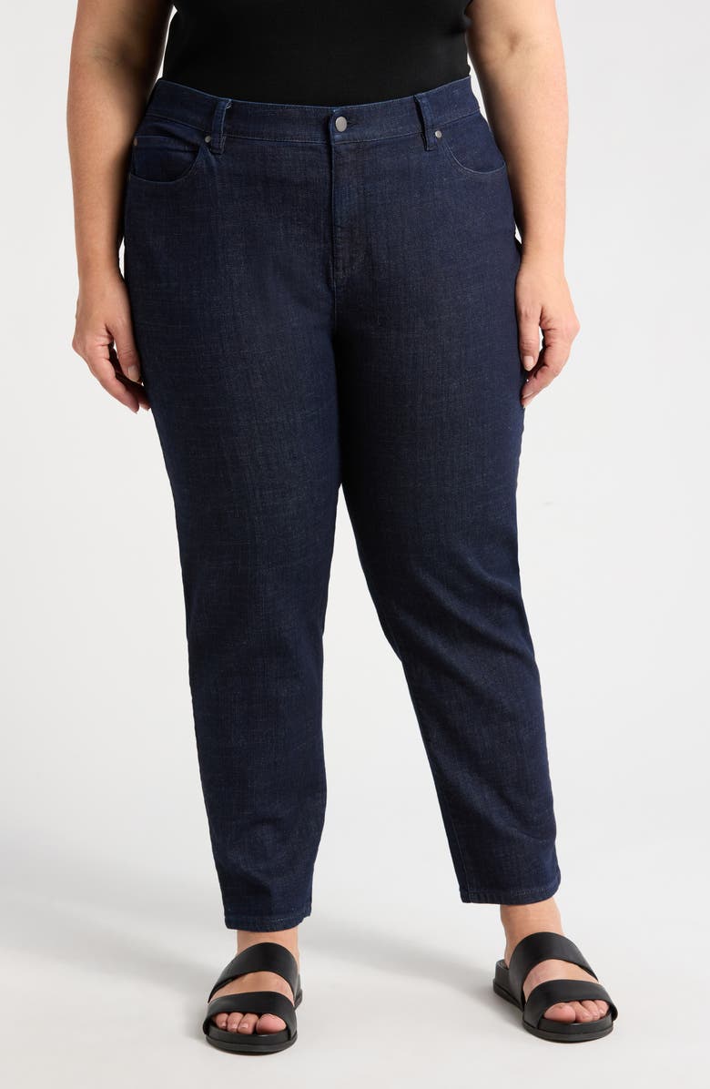 Eileen Fisher High Waist Slim Straight Jeans, Main, color,
