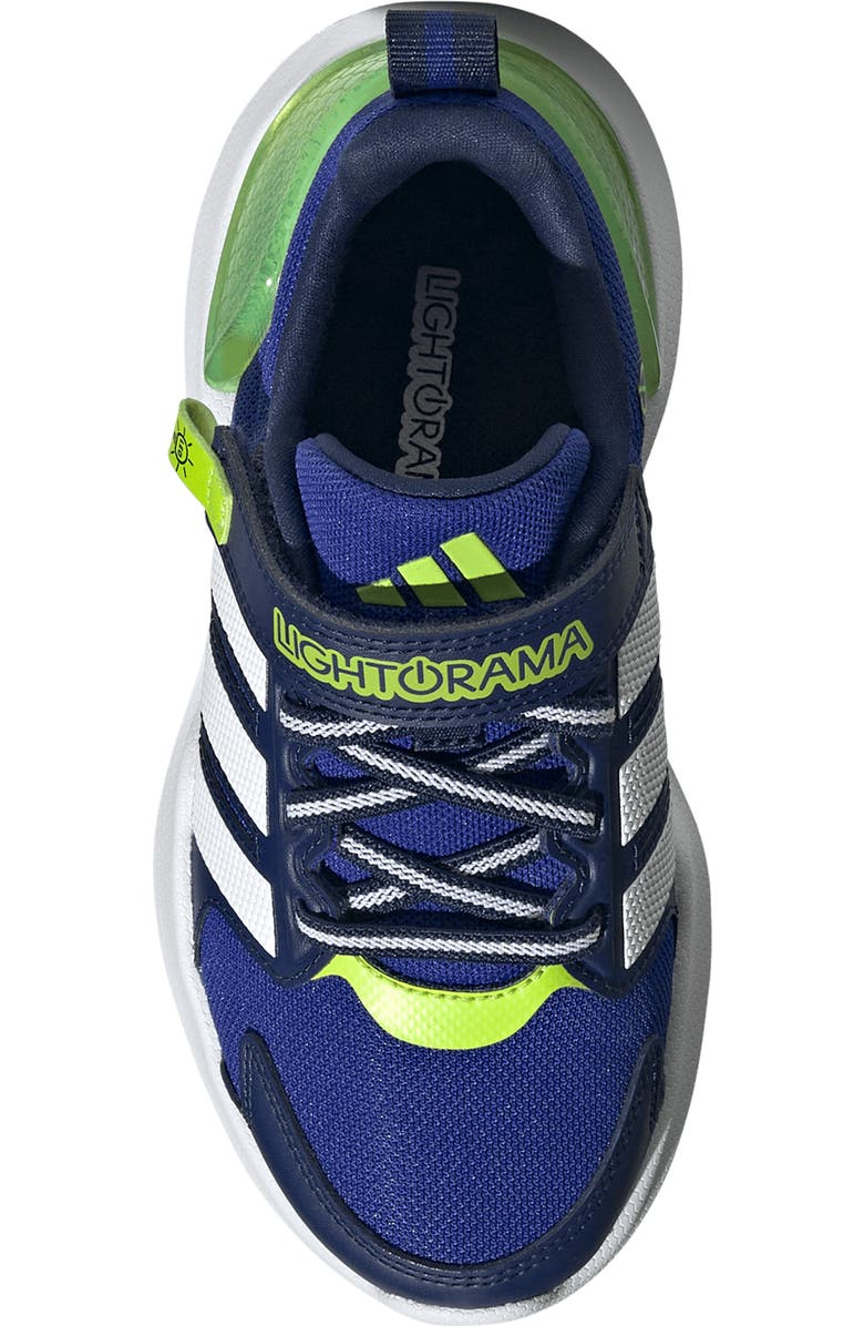 adidas Kids' Lightorama Sneaker, Alternate, color, Lucid Blue/ White/ Solar Slime