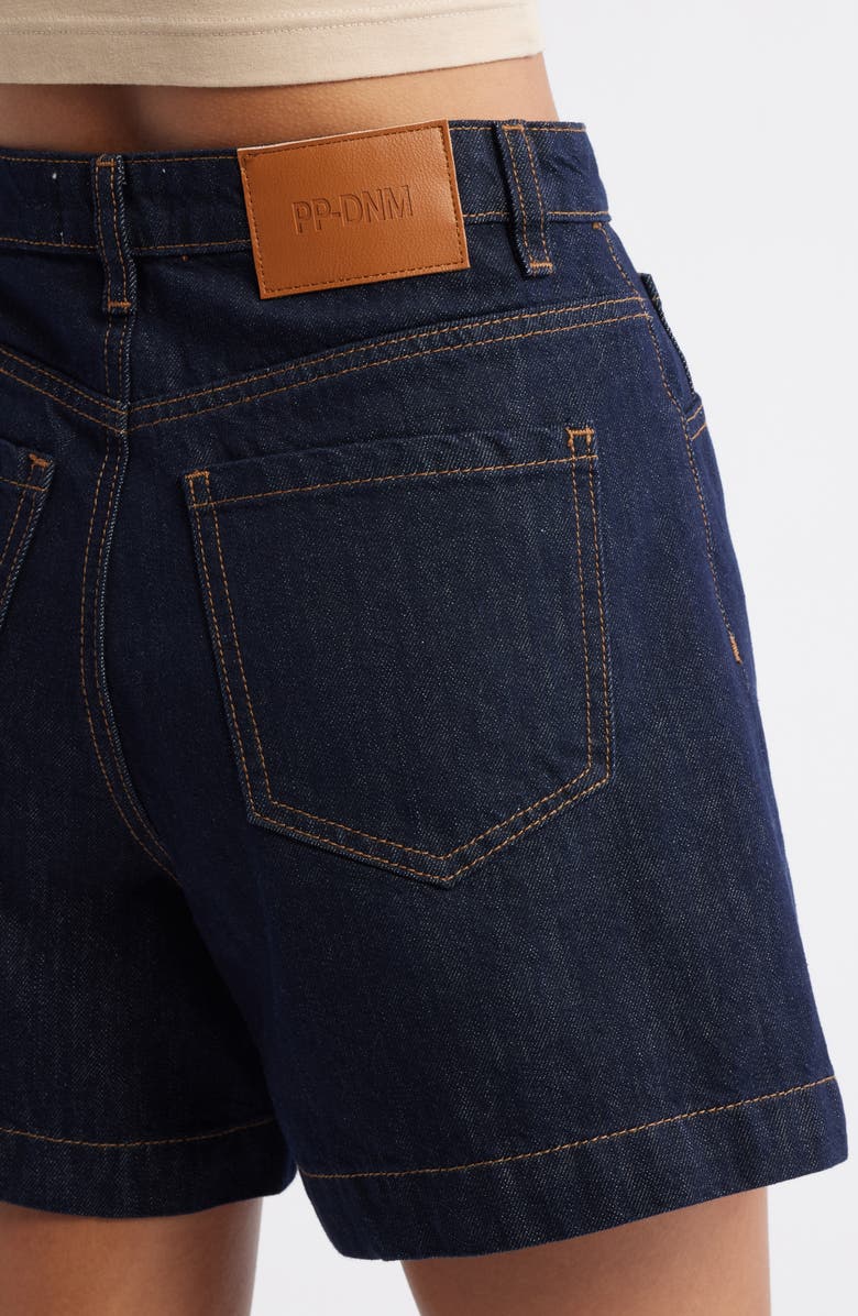 Princess Polly Whitaker High Waist Denim Shorts, Alternate, color, Dark Denim