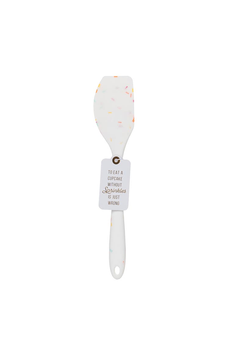To Eat A Cupcake Confetti Spatula Rubber White, Main, color, White