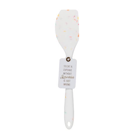 To Eat A Cupcake Confetti Spatula Rubber White