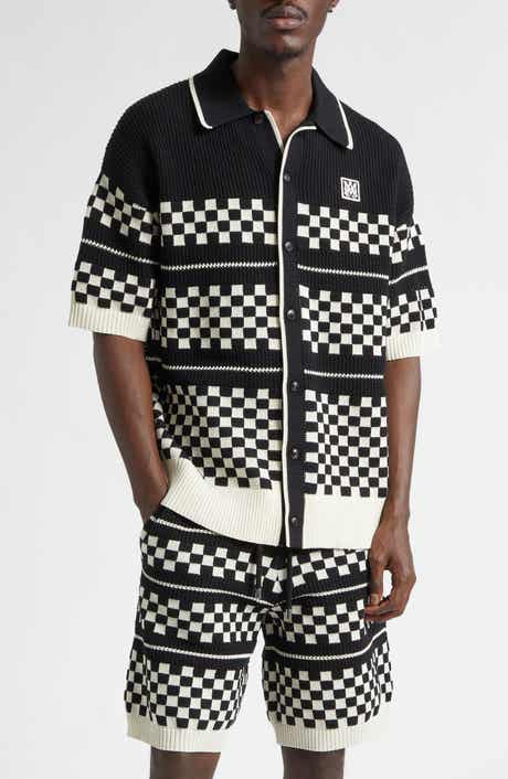 Checkered Wool Mesh Shirt
