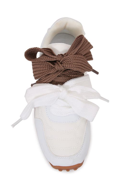 Berness Ribbon Lace Sneaker In White