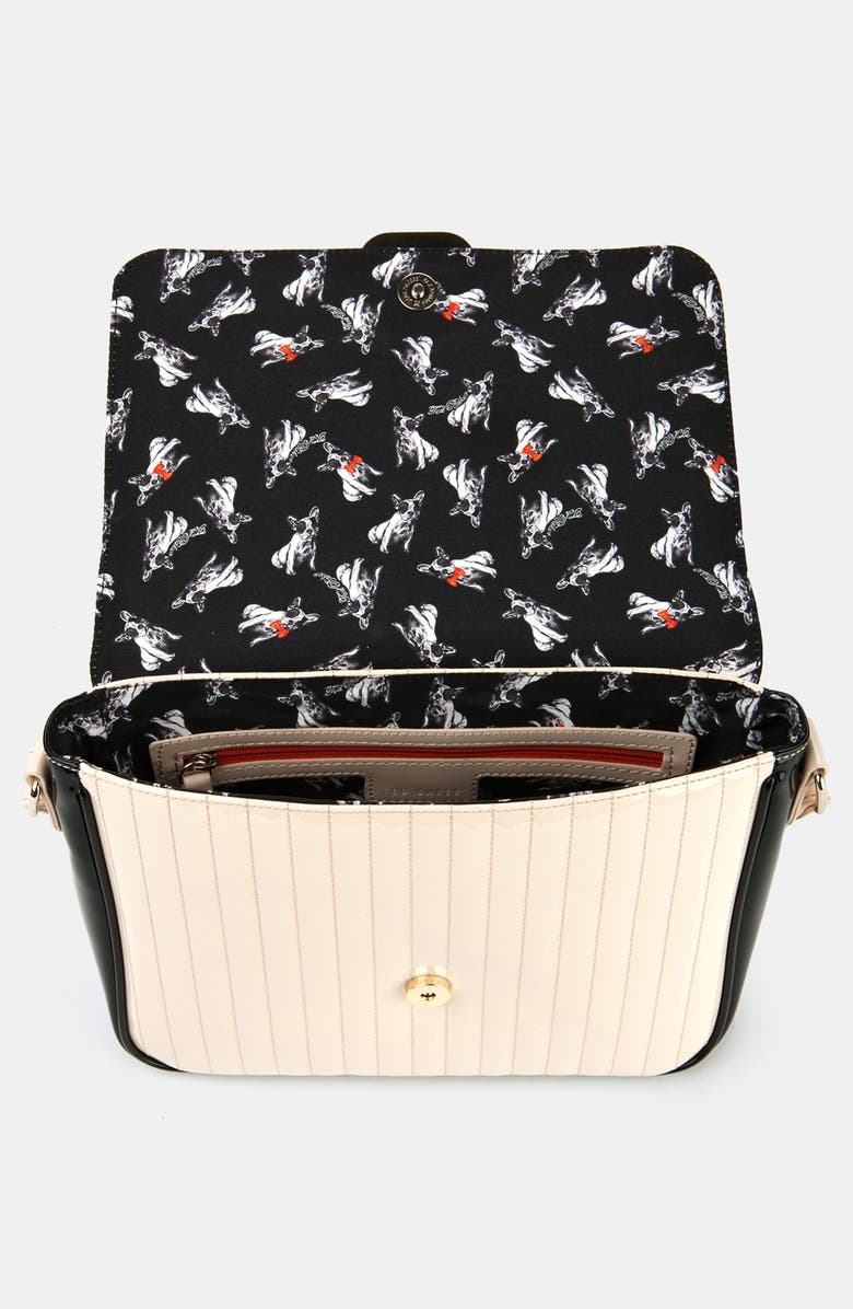 Ted Baker London 'Enamel - Large Colorblock' Quilted Faux Leather Crossbody Bag, Alternate, color,