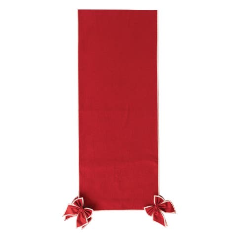 Cotton Linen Table Runner with Detachable Bows