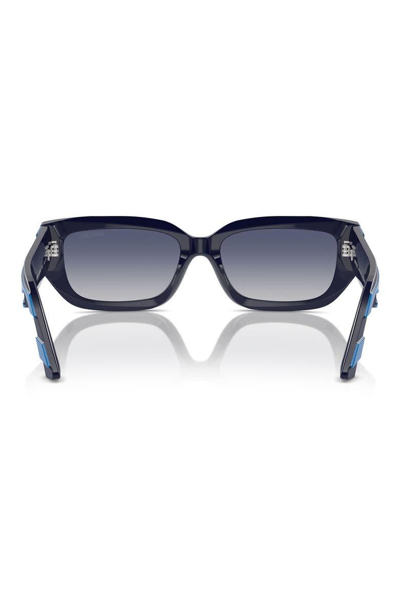 55mm Rectangle Sunglasses, Alternate, color, BLUE