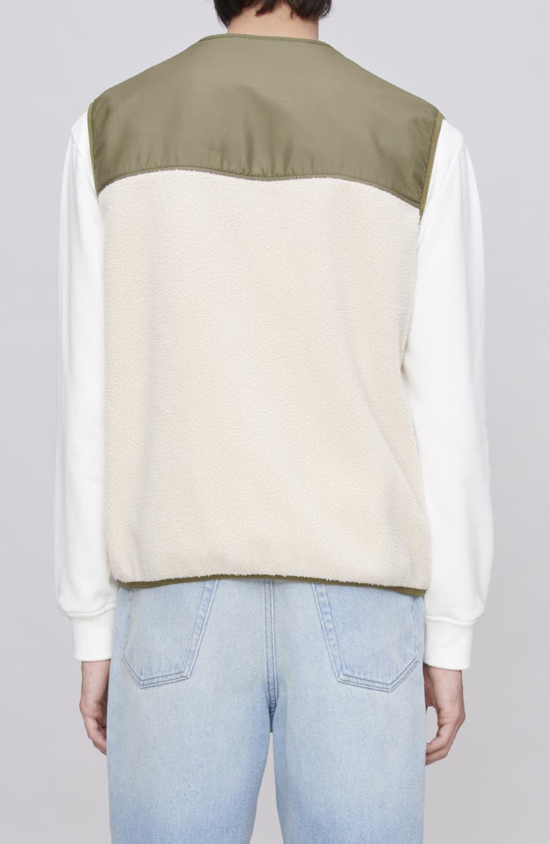 A.P.C. Marty Colorblock Fleece Vest, Alternate, color, Aac Off White