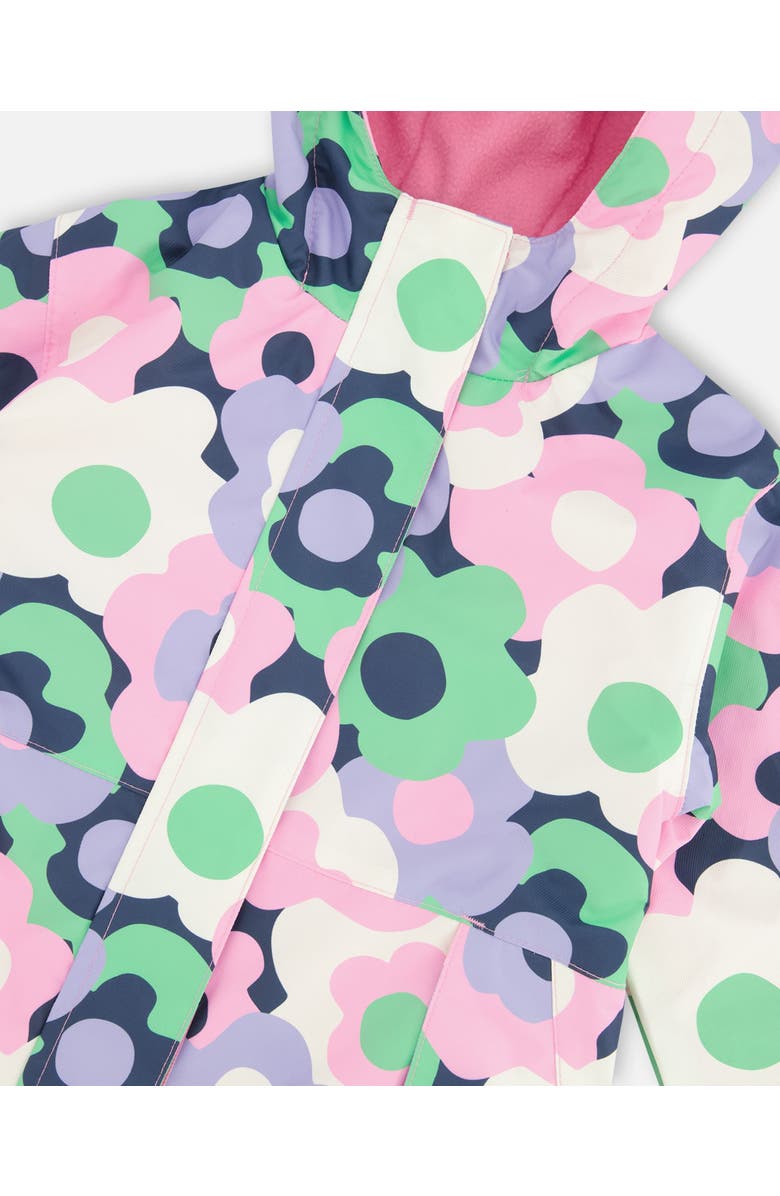 Deux par Deux Mid-Season Flowers Jacket, Alternate, color, Black Floral Print