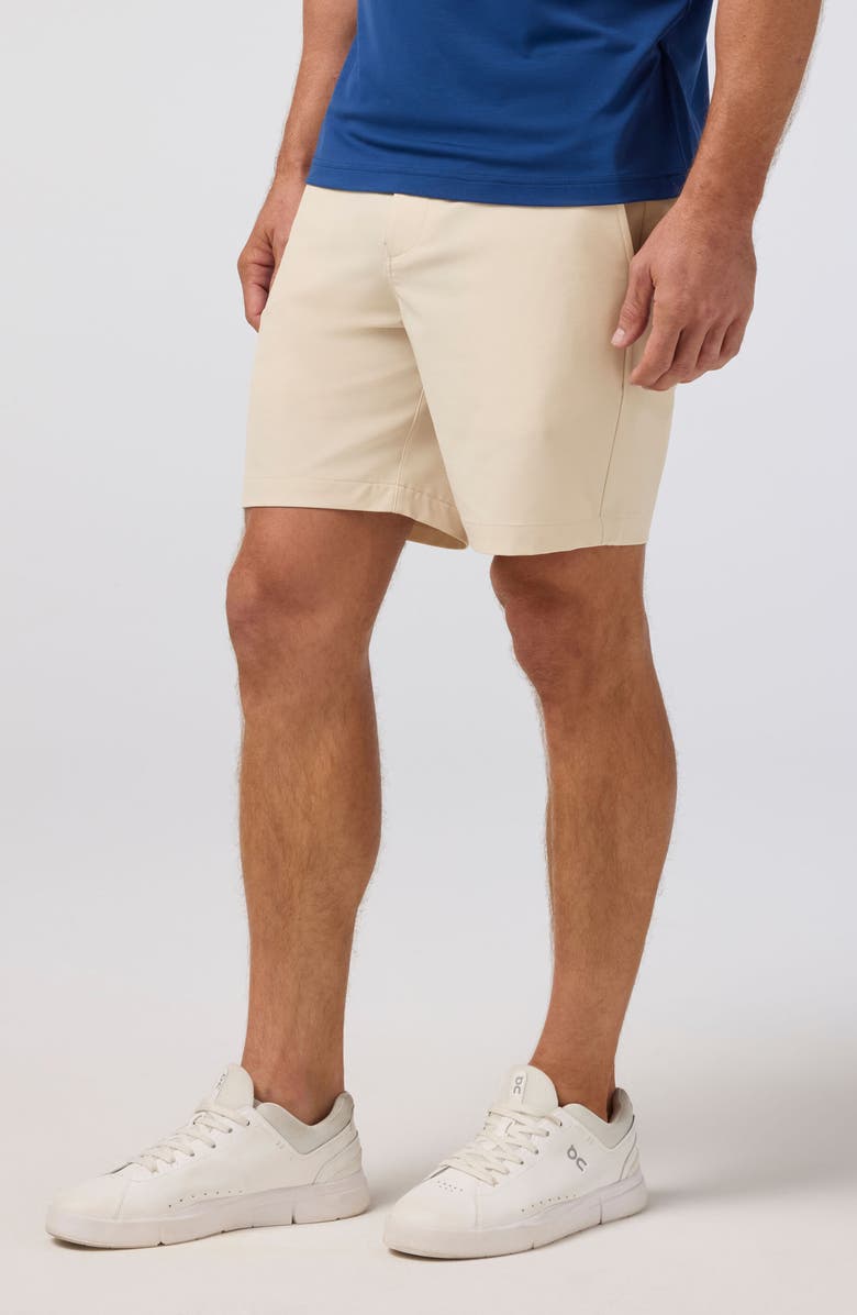 Mizzen+Main Helmsman Flat Front Performance Golf Shorts, Alternate, color, Oat