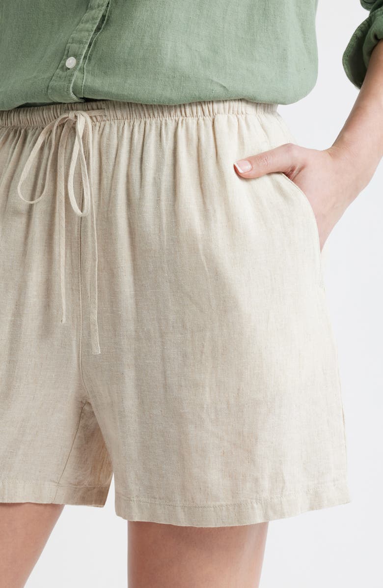 Caslon<sup>®</sup> Easy Linen Blend Shorts, Alternate, color, Flax