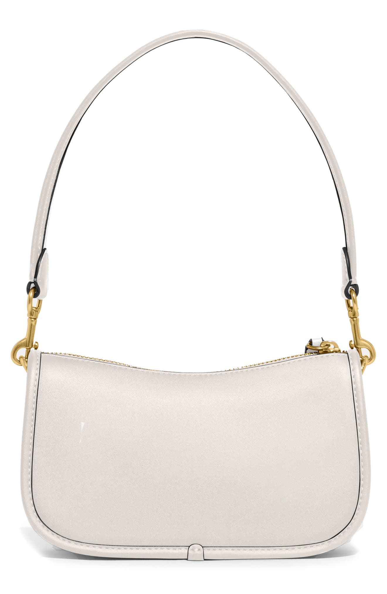 COACH Swinger Glovetanned Leather Shoulder Bag, Alternate, color, Chalk