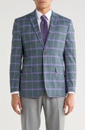 Gino Vitale Slim Fit Plaid Blazer