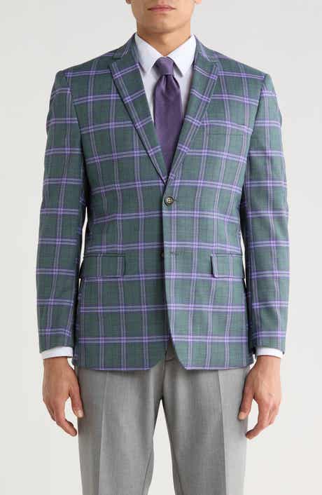 Gino Vitale Slim Fit Plaid Blazer