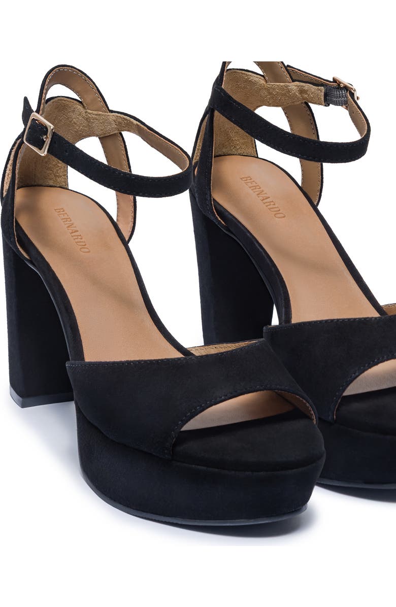 Bernardo Footwear Valeria Platform High Heeled Sandal, Alternate, color, Black