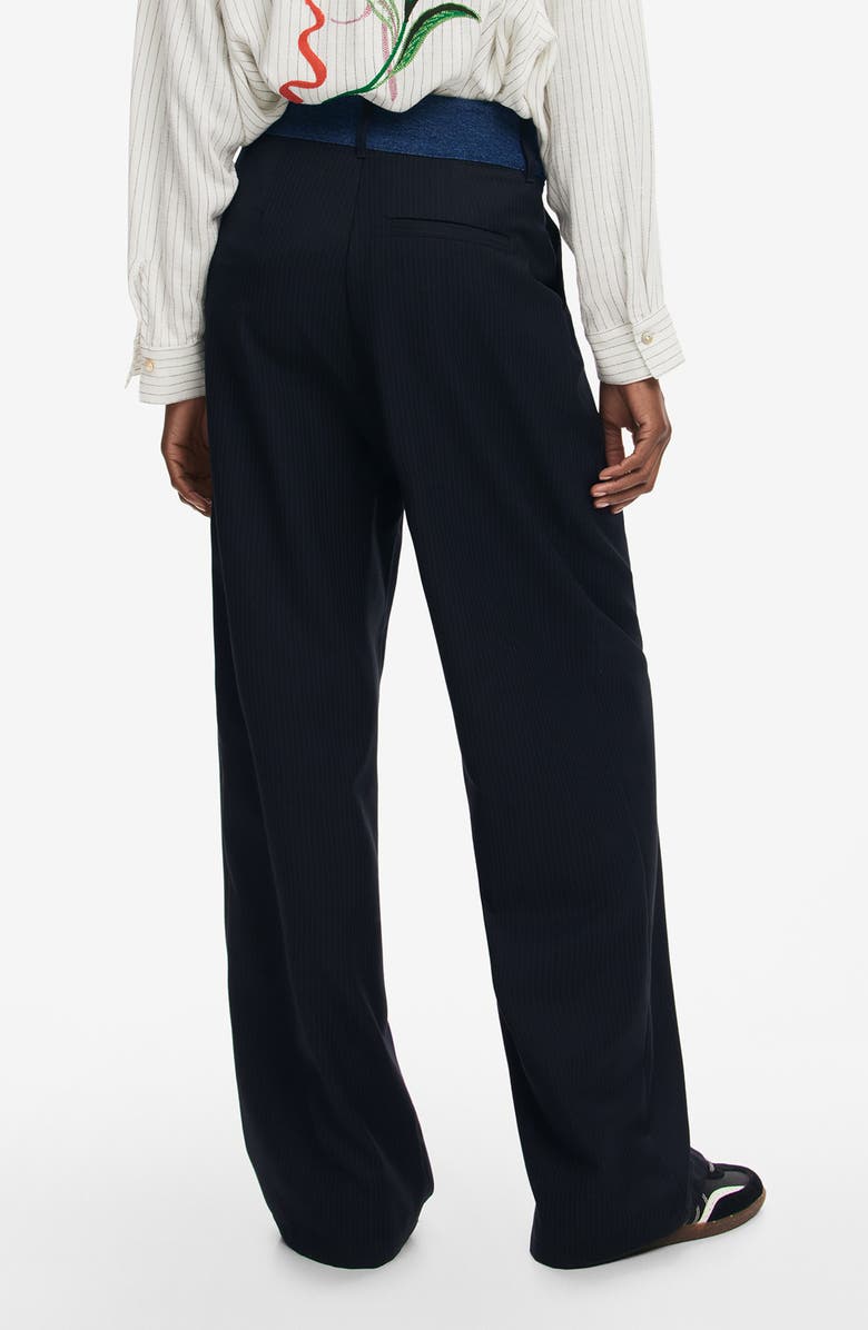 Desigual Garona Crossover Waist Wide Leg Pants, Alternate, color, 