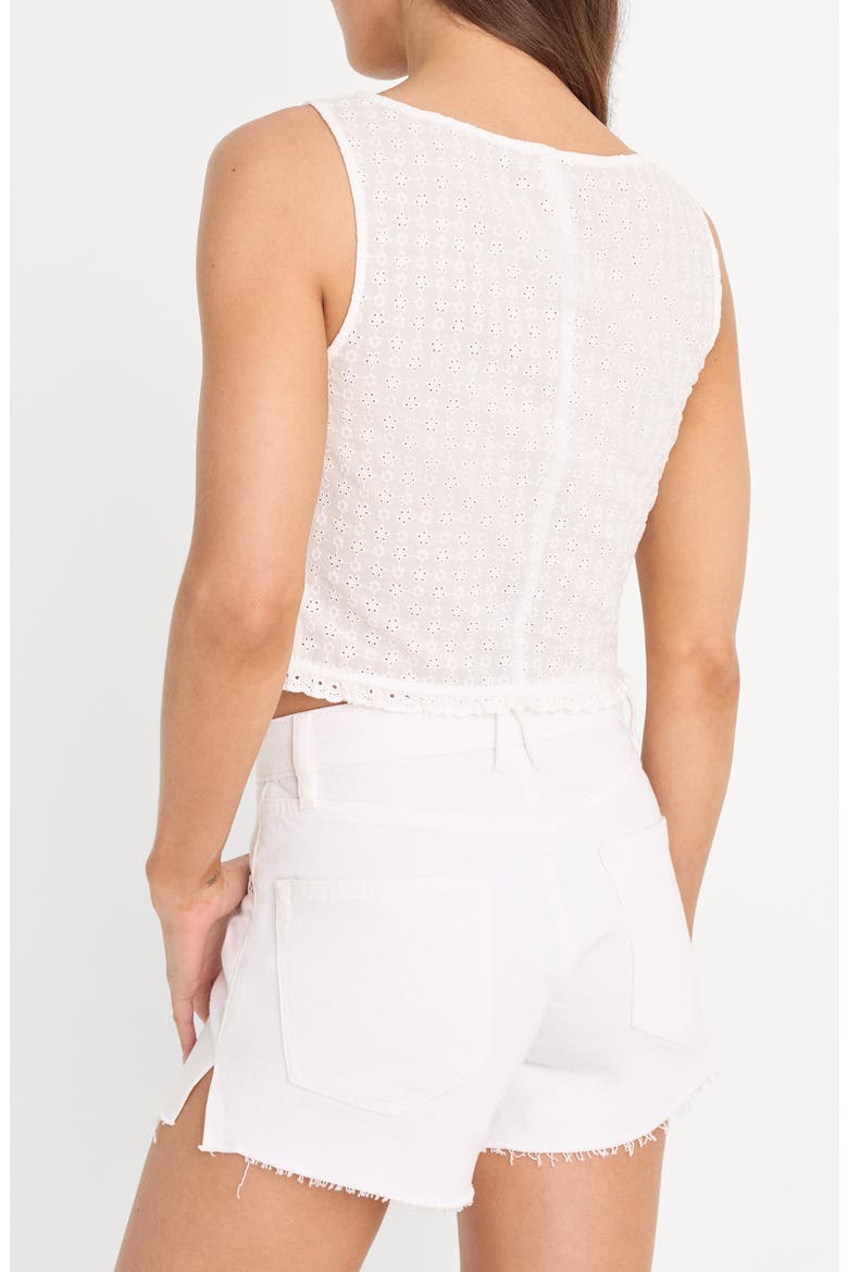 The Eyelet Top, Alternate, color, WHITE001