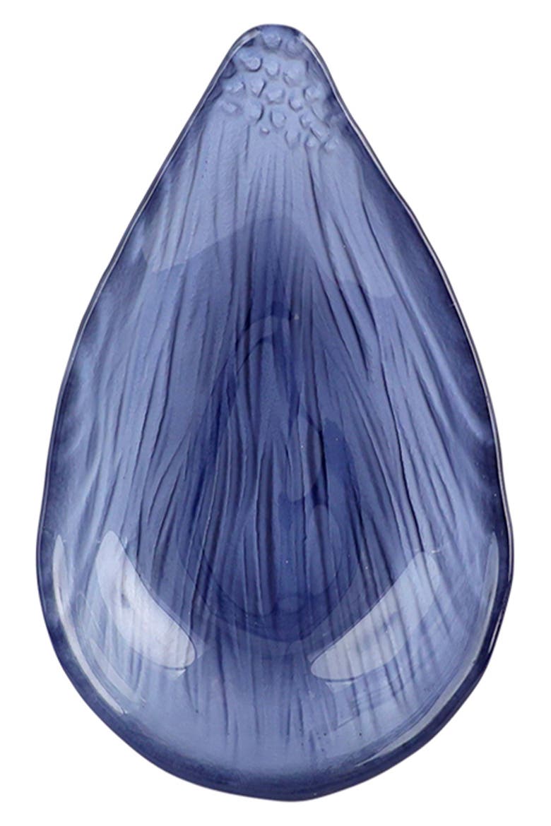 Isola Glass Clam Shell Small Plate, Main, color, BLUE