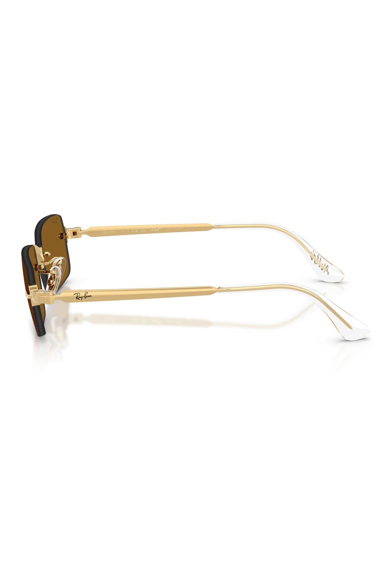 x A$AP Rocky 54mm Polarized Rimless Sunglasses, Alternate, color, ARISTA / DARK BROWN POLAR