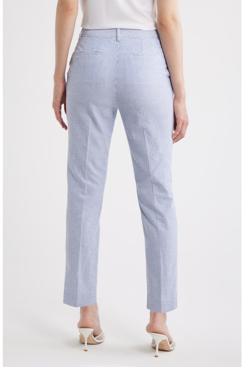 Seersucker Straight Leg Pants, Alternate, color, NAVY IVORY