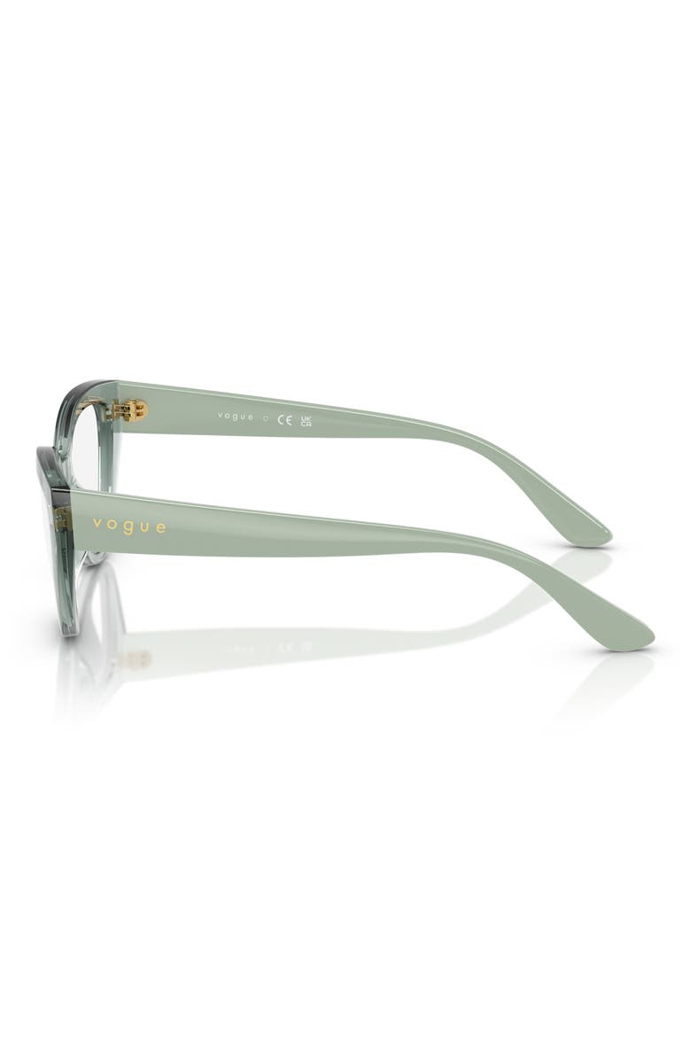 50mm Cat Eye Optical Glasses, Alternate, color, TRANSPARENT GREEN