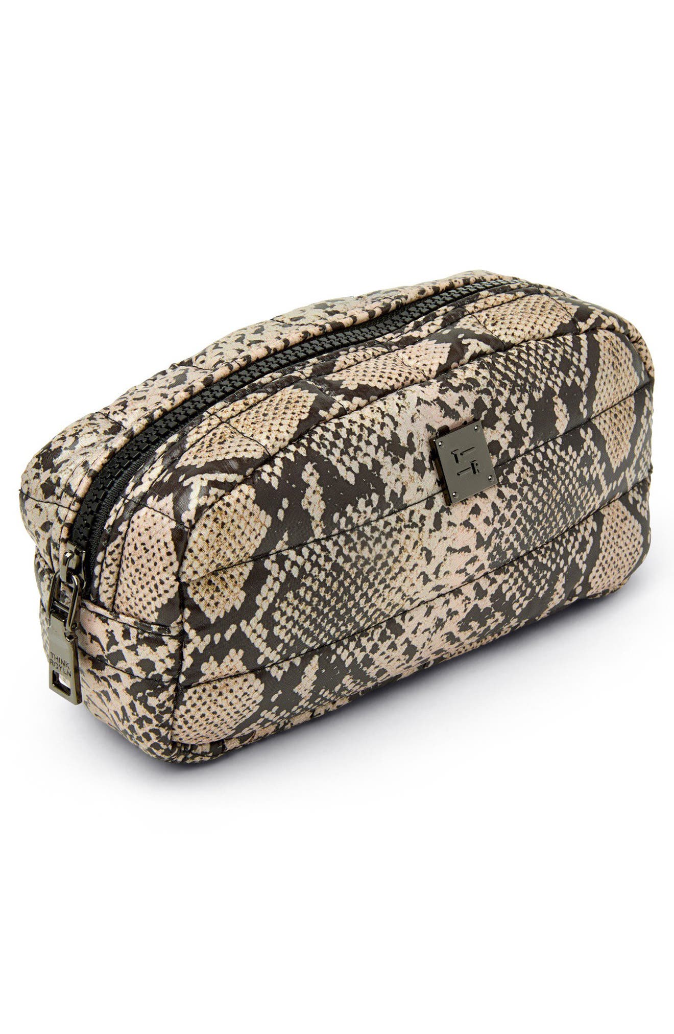 Touch Up Zip Top Travel Pouch, Alternate, color, PYTHON