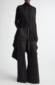 Rick Owens Open Front Virgin Wool Cardigan