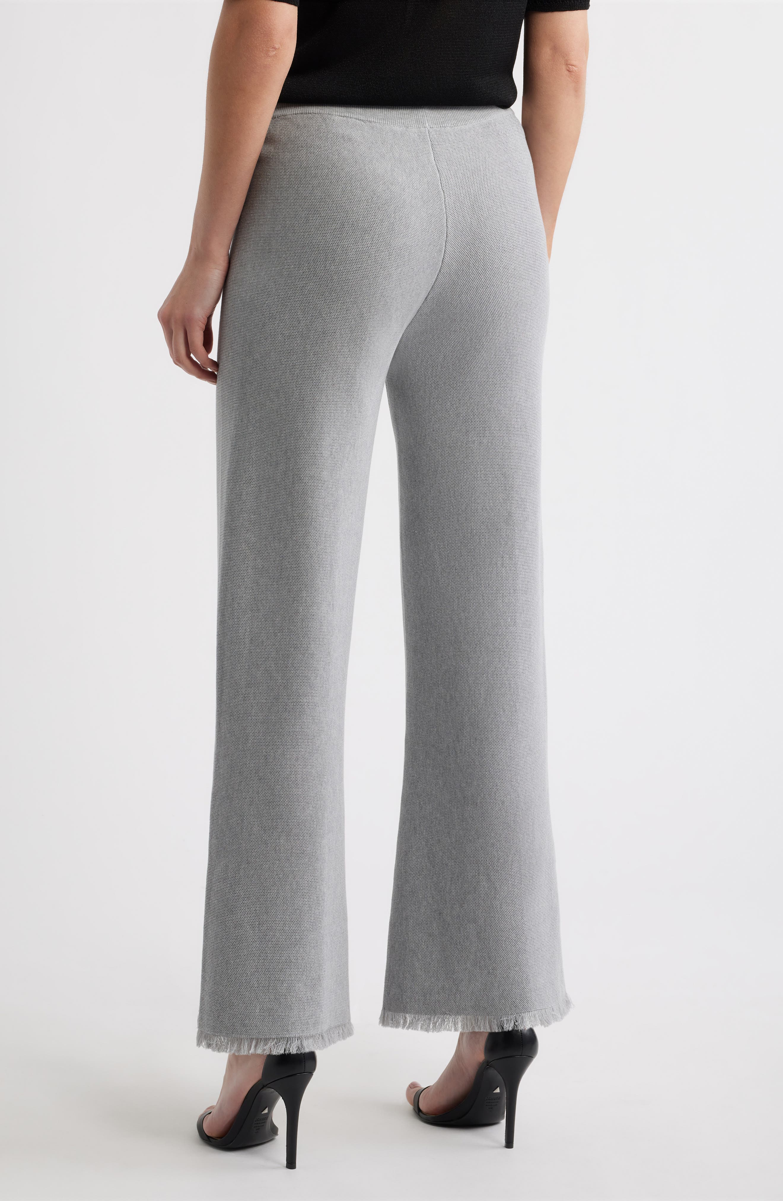 Valley Fray Hem Wide Leg Knit Pants - image 2