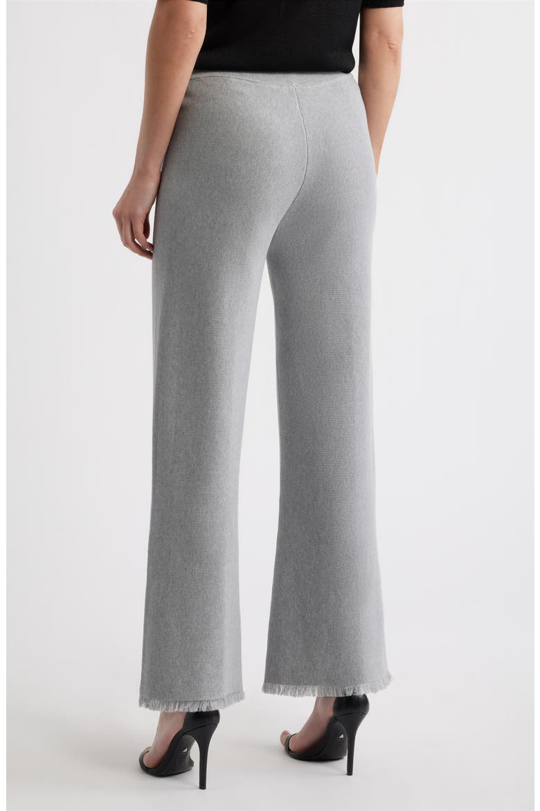 Valley Fray Hem Wide Leg Knit Pants, Alternate, color, LIGHT GREY