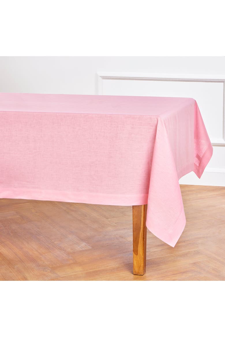 Linen Tablecloth - Fete, Alternate, color, Pink Lemonade