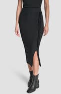 DKNY Fringe Detail Sweater Skirt