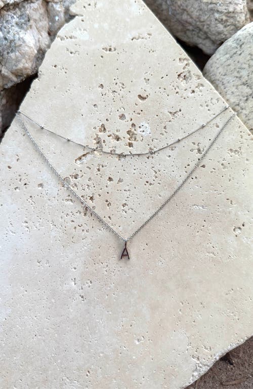 Adornia Initial Pendant Layered Chain Necklace In Silver