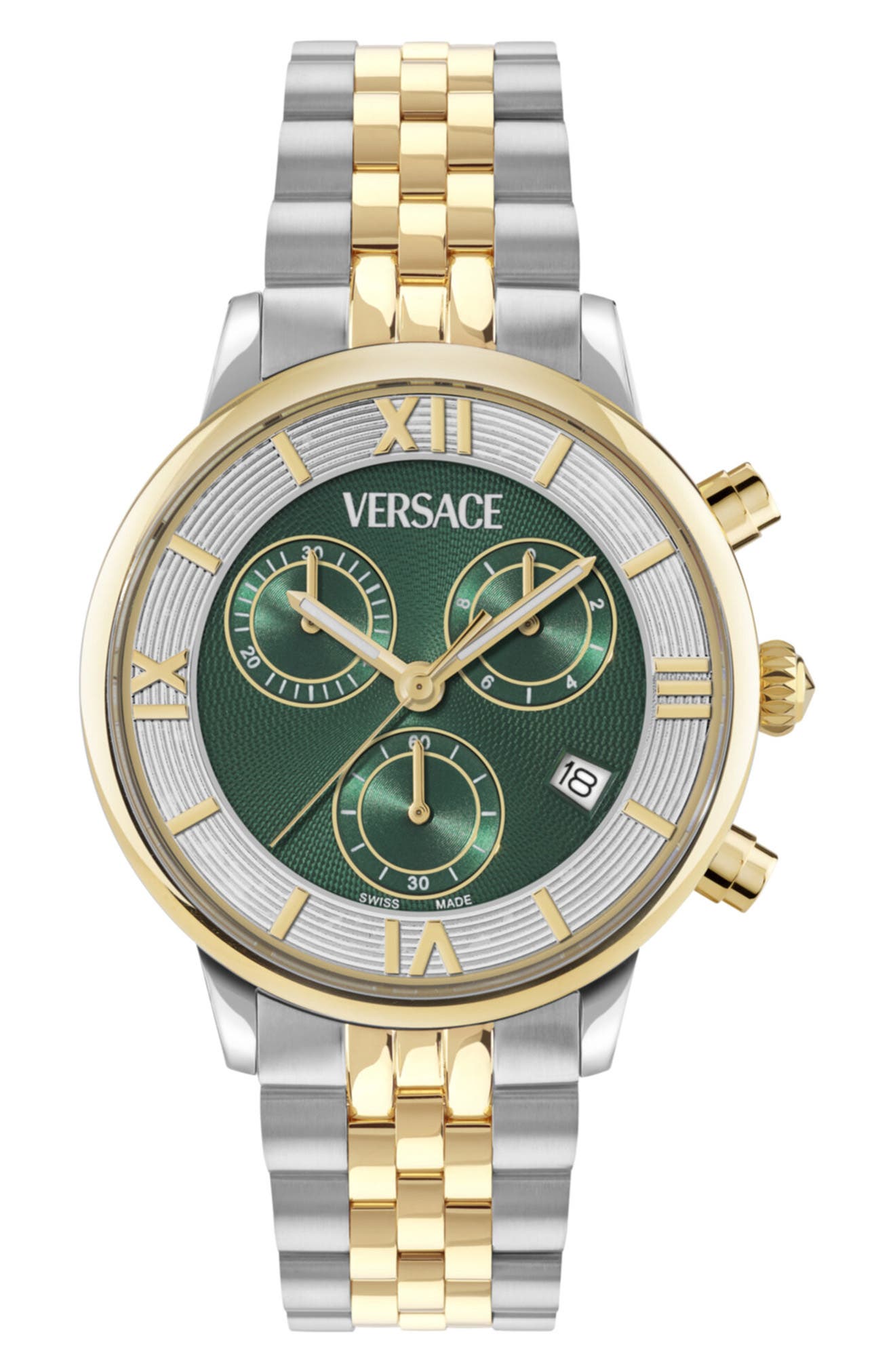 Classic Round Chrono Bracelet Watch, 38mm
