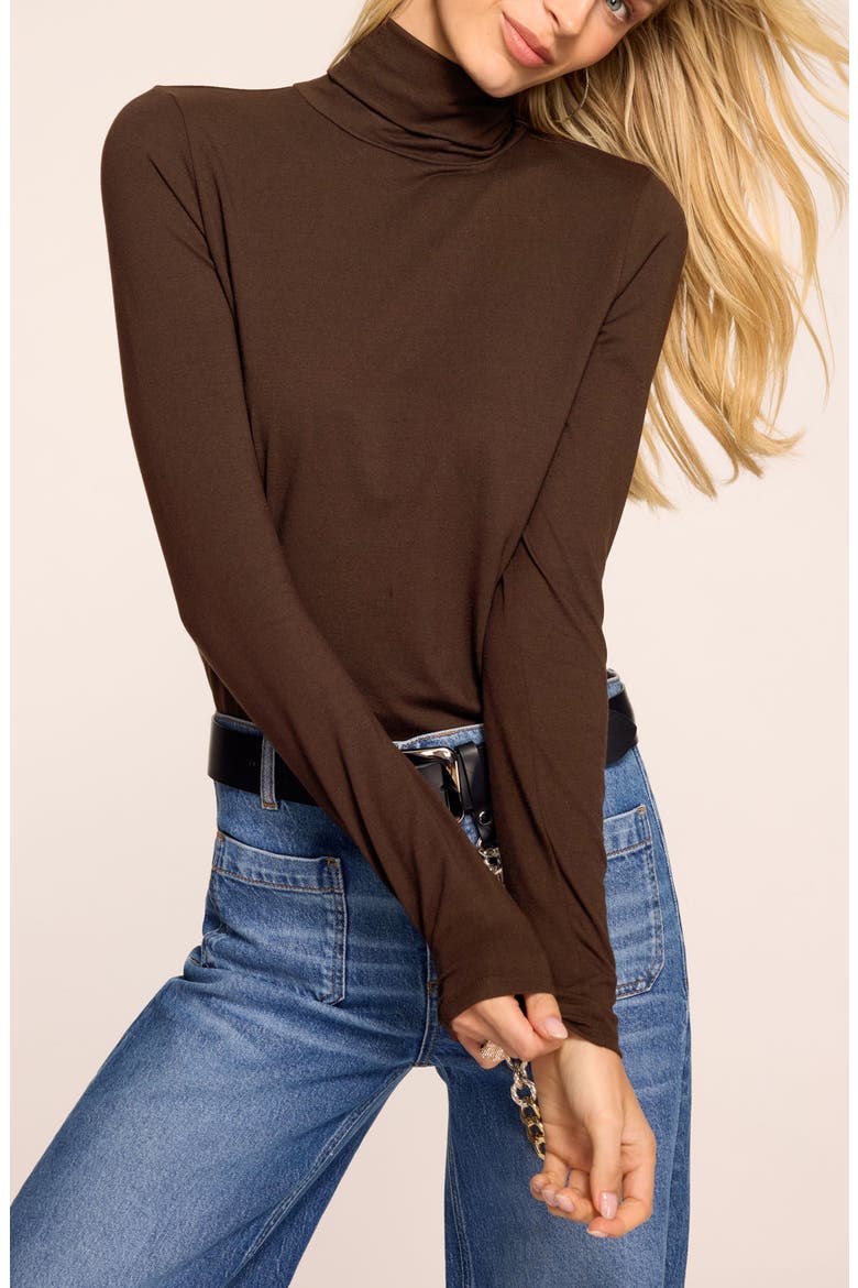 Thea Turtleneck Top, Main, color, HERITAGE BROWN