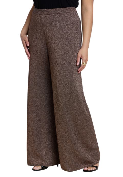 Shimmer Knit Wide Leg Sweater Pant