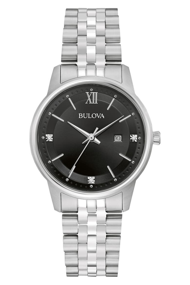 Classic Diamond Bracelet Watch, 32mm - 0.03ct., Main, color, SILVER
