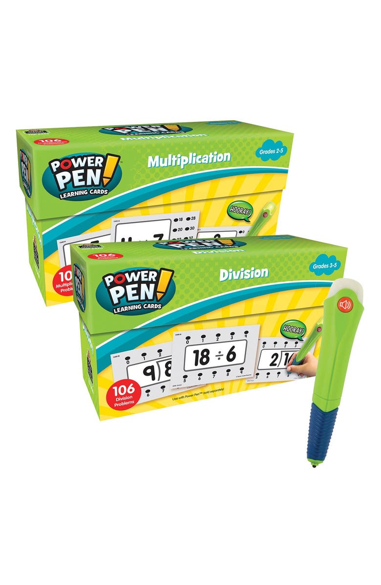 Kaplan Early Learning Company Power Pen Math Quiz - Multiplication, Division & Talking Power Pen, Main, color, Green