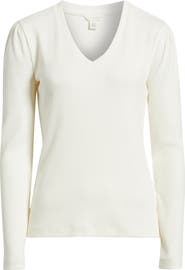 Caslon® Long Sleeve Rib T-Shirt