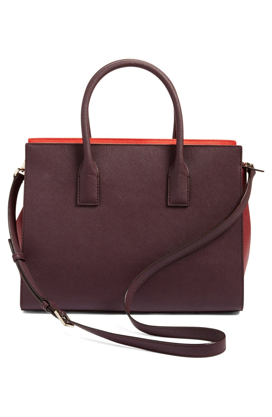 cameron street - candace leather satchel, Alternate, color, APPLE JELLY/  MERLOT/ MAHOGANY