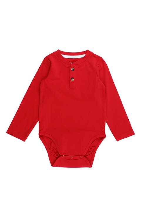 Cotton Henley Bodysuit (Baby)