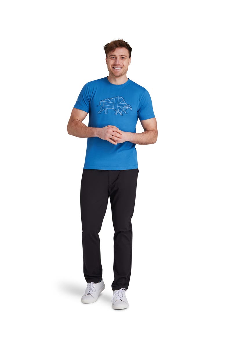 Raging Bull Stitch Embroidery Bull T-Shirt, Alternate, color, Teal