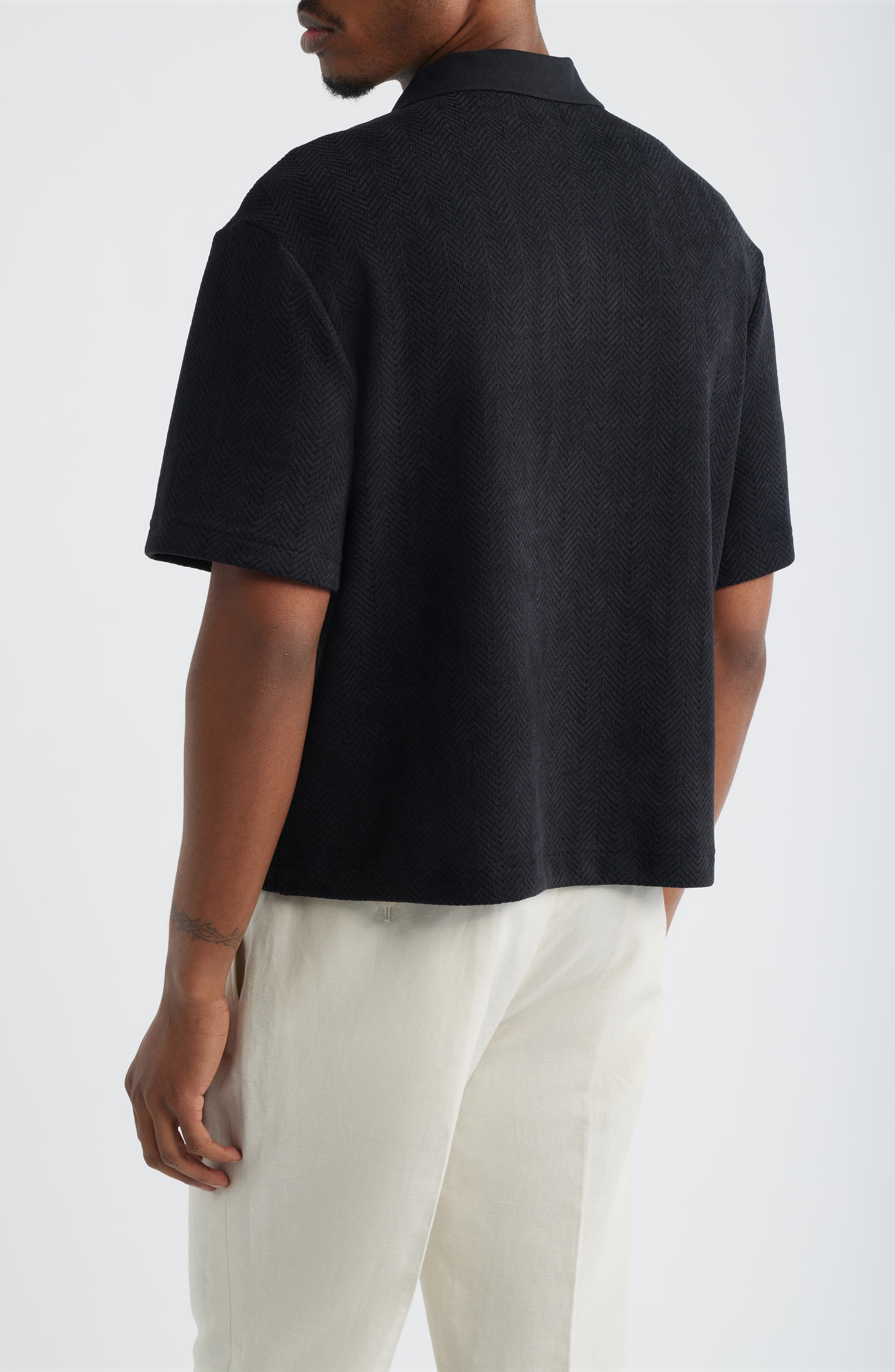 Knit Johnny Collar Polo - image 2