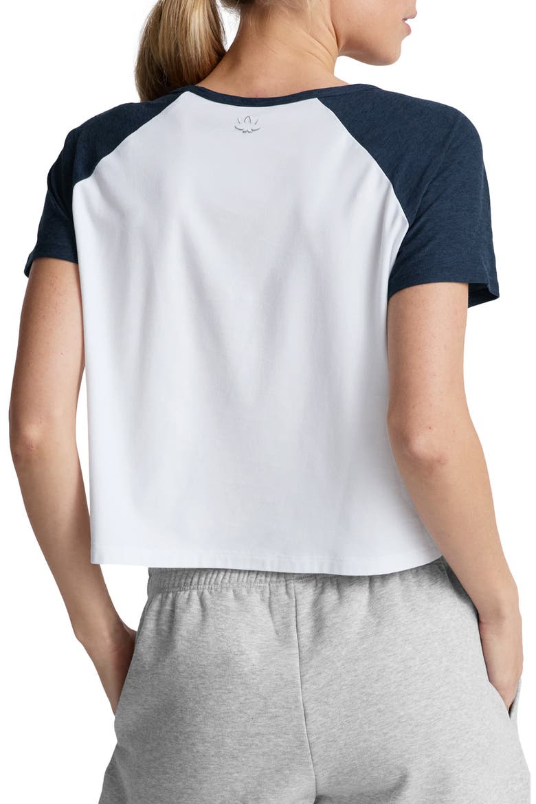 Featherweight Colorblock T-Shirt, Alternate, color, CLOUD WHITE/ NOCTURNAL NAVY